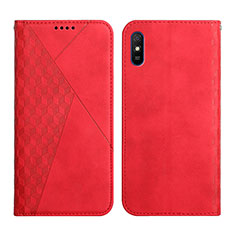 Funda de Cuero Cartera con Soporte Carcasa Y02X para Xiaomi Redmi 9A Rojo