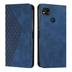 Funda de Cuero Cartera con Soporte Carcasa Y02X para Xiaomi Redmi 9C Azul