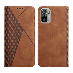 Funda de Cuero Cartera con Soporte Carcasa Y02X para Xiaomi Redmi Note 10 4G Marron