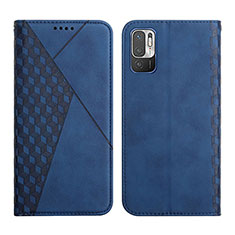 Funda de Cuero Cartera con Soporte Carcasa Y02X para Xiaomi Redmi Note 10 5G Azul