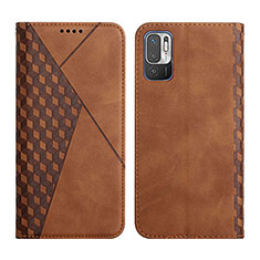 Funda de Cuero Cartera con Soporte Carcasa Y02X para Xiaomi Redmi Note 10 5G Marron