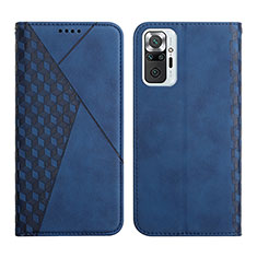 Funda de Cuero Cartera con Soporte Carcasa Y02X para Xiaomi Redmi Note 10 Pro 4G Azul