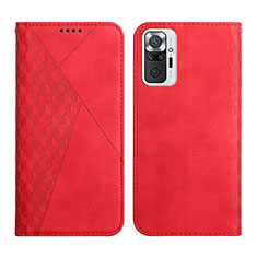 Funda de Cuero Cartera con Soporte Carcasa Y02X para Xiaomi Redmi Note 10 Pro 4G Rojo