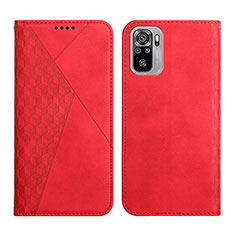 Funda de Cuero Cartera con Soporte Carcasa Y02X para Xiaomi Redmi Note 10S 4G Rojo