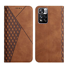 Funda de Cuero Cartera con Soporte Carcasa Y02X para Xiaomi Redmi Note 11 Pro+ Plus 5G Marron