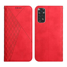 Funda de Cuero Cartera con Soporte Carcasa Y02X para Xiaomi Redmi Note 11S 4G Rojo