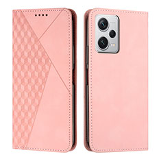 Funda de Cuero Cartera con Soporte Carcasa Y02X para Xiaomi Redmi Note 12 Pro 5G Oro Rosa