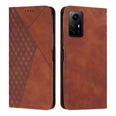 Funda de Cuero Cartera con Soporte Carcasa Y02X para Xiaomi Redmi Note 12S Marron