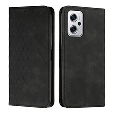 Funda de Cuero Cartera con Soporte Carcasa Y02X para Xiaomi Redmi Note 12T Pro 5G Negro