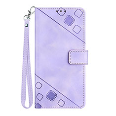 Funda de Cuero Cartera con Soporte Carcasa Y03B para Google Pixel 7a 5G Morado