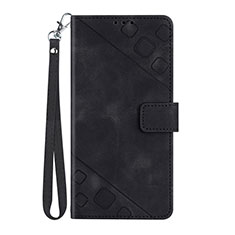 Funda de Cuero Cartera con Soporte Carcasa Y03B para Huawei Enjoy 50 Negro