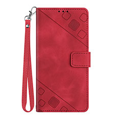 Funda de Cuero Cartera con Soporte Carcasa Y03B para Huawei Enjoy 50 Rojo