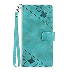 Funda de Cuero Cartera con Soporte Carcasa Y03B para Huawei Enjoy 50 Verde