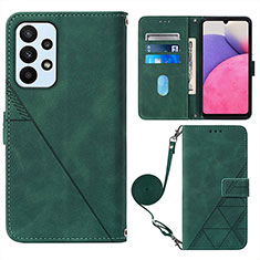 Funda de Cuero Cartera con Soporte Carcasa Y03B para Samsung Galaxy A73 5G Verde