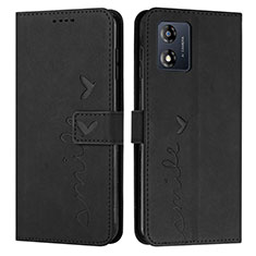 Funda de Cuero Cartera con Soporte Carcasa Y03X para Motorola Moto E13 Negro