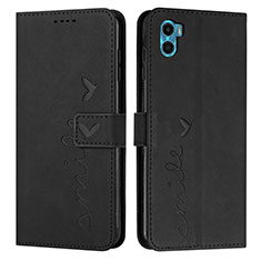 Funda de Cuero Cartera con Soporte Carcasa Y03X para Motorola Moto E32 India Negro