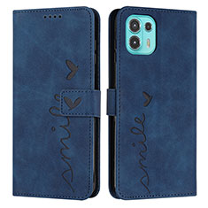 Funda de Cuero Cartera con Soporte Carcasa Y03X para Motorola Moto Edge 20 Lite 5G Azul