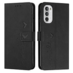 Funda de Cuero Cartera con Soporte Carcasa Y03X para Motorola Moto Edge (2022) 5G Negro