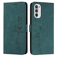 Funda de Cuero Cartera con Soporte Carcasa Y03X para Motorola Moto Edge (2022) 5G Verde