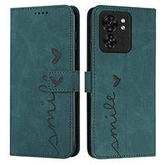 Funda de Cuero Cartera con Soporte Carcasa Y03X para Motorola Moto Edge (2023) 5G Verde