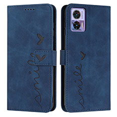 Funda de Cuero Cartera con Soporte Carcasa Y03X para Motorola Moto Edge 30 Lite 5G Azul