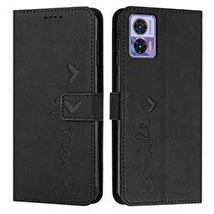 Funda de Cuero Cartera con Soporte Carcasa Y03X para Motorola Moto Edge 30 Lite 5G Negro