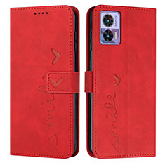 Funda de Cuero Cartera con Soporte Carcasa Y03X para Motorola Moto Edge 30 Neo 5G Rojo