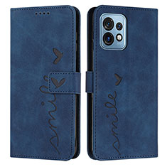 Funda de Cuero Cartera con Soporte Carcasa Y03X para Motorola Moto Edge 40 Pro 5G Azul