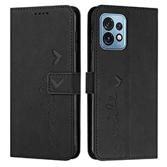 Funda de Cuero Cartera con Soporte Carcasa Y03X para Motorola Moto Edge 40 Pro 5G Negro