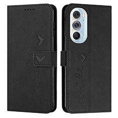 Funda de Cuero Cartera con Soporte Carcasa Y03X para Motorola Moto Edge Plus (2022) 5G Negro