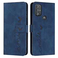 Funda de Cuero Cartera con Soporte Carcasa Y03X para Motorola Moto G Play (2023) Azul