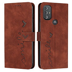 Funda de Cuero Cartera con Soporte Carcasa Y03X para Motorola Moto G Play (2023) Marron