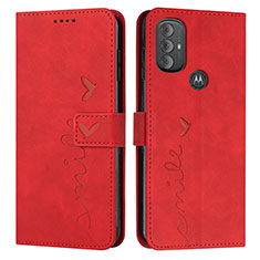 Funda de Cuero Cartera con Soporte Carcasa Y03X para Motorola Moto G Play (2023) Rojo