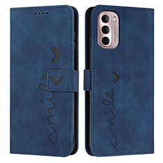 Funda de Cuero Cartera con Soporte Carcasa Y03X para Motorola Moto G Stylus (2022) 4G Azul