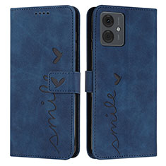 Funda de Cuero Cartera con Soporte Carcasa Y03X para Motorola Moto G14 Azul