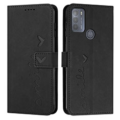 Funda de Cuero Cartera con Soporte Carcasa Y03X para Motorola Moto G50 Negro