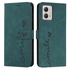 Funda de Cuero Cartera con Soporte Carcasa Y03X para Motorola Moto G53j 5G Verde