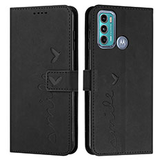 Funda de Cuero Cartera con Soporte Carcasa Y03X para Motorola Moto G60 Negro