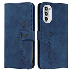 Funda de Cuero Cartera con Soporte Carcasa Y03X para Motorola Moto G71s 5G Azul