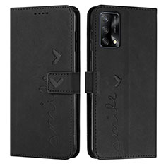 Funda de Cuero Cartera con Soporte Carcasa Y03X para Oppo A74 4G Negro