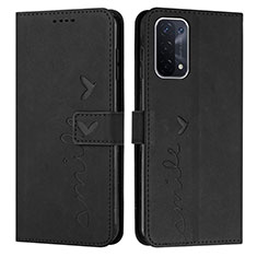 Funda de Cuero Cartera con Soporte Carcasa Y03X para Oppo A93 5G Negro