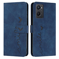 Funda de Cuero Cartera con Soporte Carcasa Y03X para Oppo A96 4G Azul