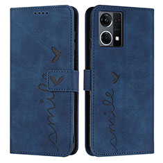 Funda de Cuero Cartera con Soporte Carcasa Y03X para Oppo F21s Pro 4G Azul