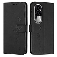 Funda de Cuero Cartera con Soporte Carcasa Y03X para Oppo Reno10 Pro+ Plus 5G Negro