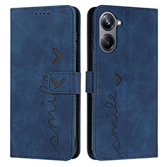 Funda de Cuero Cartera con Soporte Carcasa Y03X para Realme 10 4G Azul