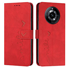 Funda de Cuero Cartera con Soporte Carcasa Y03X para Realme 11 Pro+ Plus 5G Rojo