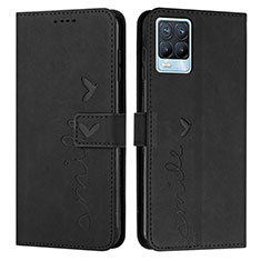 Funda de Cuero Cartera con Soporte Carcasa Y03X para Realme 8 4G Negro