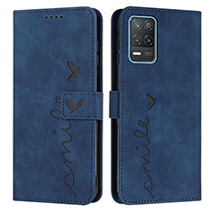 Funda de Cuero Cartera con Soporte Carcasa Y03X para Realme 8 5G Azul