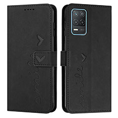 Funda de Cuero Cartera con Soporte Carcasa Y03X para Realme 8 5G Negro