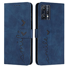 Funda de Cuero Cartera con Soporte Carcasa Y03X para Realme 9 4G Azul